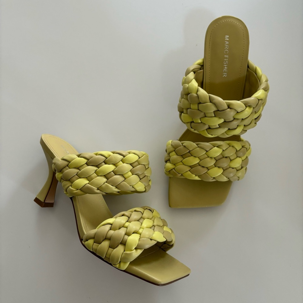 Marc Fisher Braided Square Toed Heels